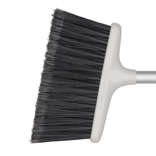 OXO broom and dustpan set, all-in-one storage, stands upright, easy to store, easy to dispose of, cleaning tools, 99cm long