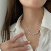 Korean Geometric 3D Sugar Cube Necklace: Retro Square Clavicle Sweater Chain for Women