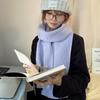 Luochi Knitting Bow Tie Scarf: Women's Winter Warm, Windproof Wool Neck Warmer