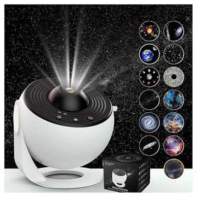 Home Star Projector Light for Home Use - Galaxy-themed Ceiling Projection of Stars, Nebulae, Moon, and Celestial Bodies - HD Zoom, 3D Effects, 6500K C