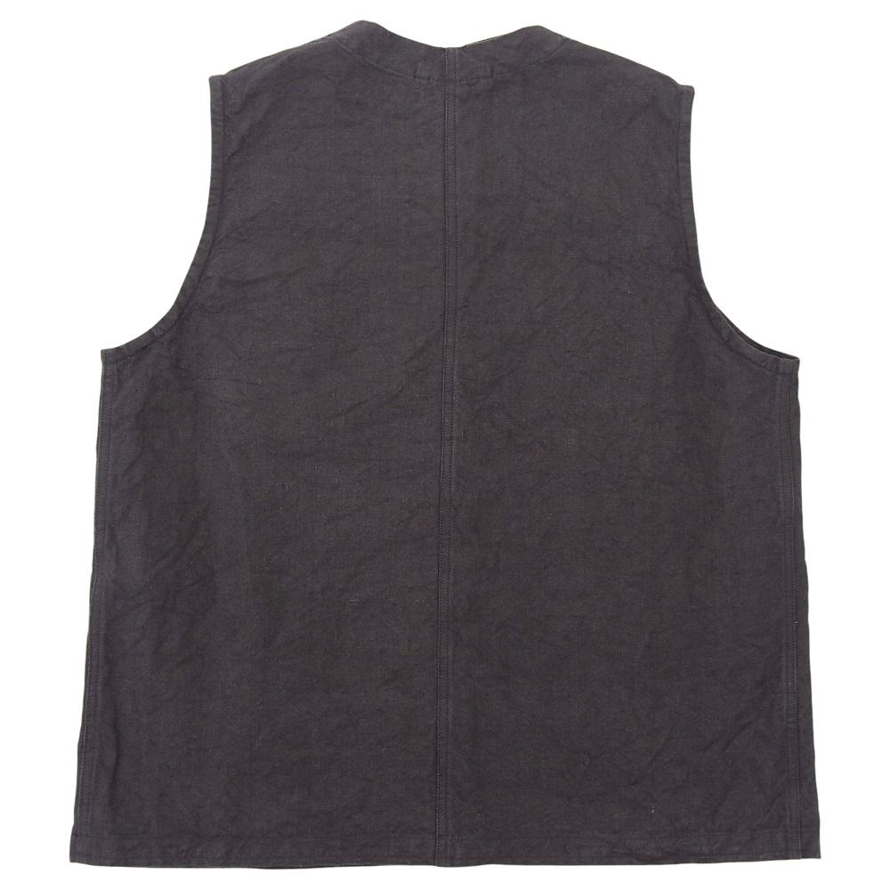 NIGEL CABOURN FRENCH WORK VEST HEMP Men's Charcoal Gray 48 Best 48 Charcoal grayUsed