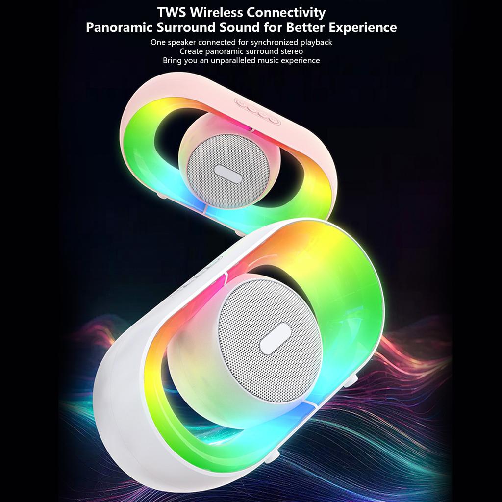 Rechargeable LED Wireless Speaker Lightweight ABS Design 360 Sound Immersions Suitable for Parties Camping Travel