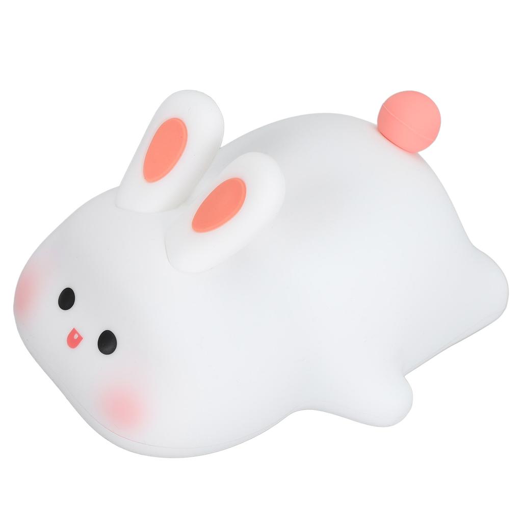Rabbit Silicone Light Cute USB Rechargeable Touch Bunny Lamp Bedside Light for Bedroom Baby Room