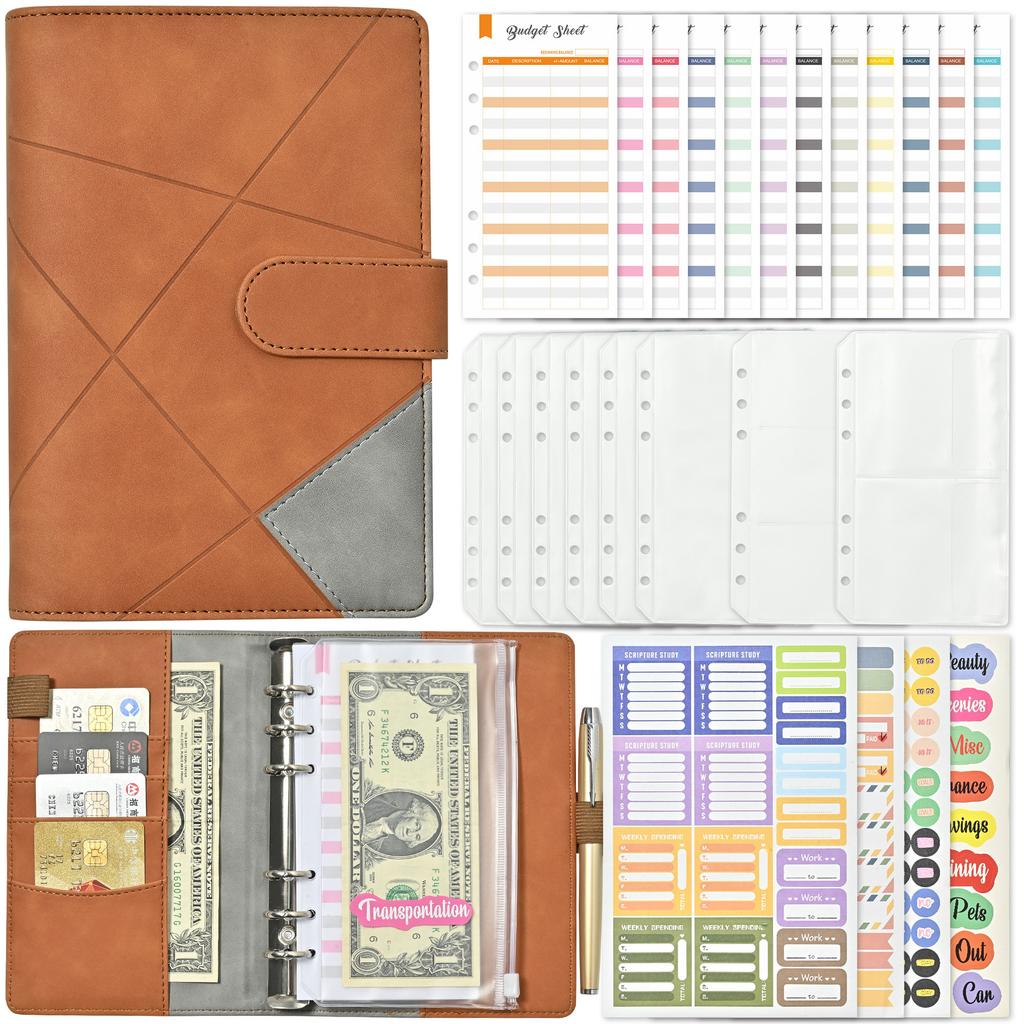 Hot Selling Products 2023 Organizer Cash Envelope Budget System Binder Loose Leaf Diary Ring Binder A6 Binder Budget Planner