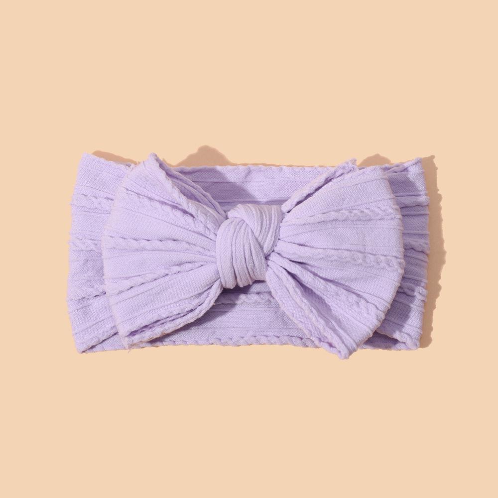 European & American Children's Double-Layer Bow Headband - Soft Nylon Infant Fontanel Protection 