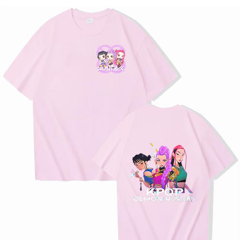 KPop Demon Hunters Cartoon Graphic T Shirt Men Women Clothing Harajuku Y2k Oversized T-shirts Summer Casual Short Sleeve T-shirt
