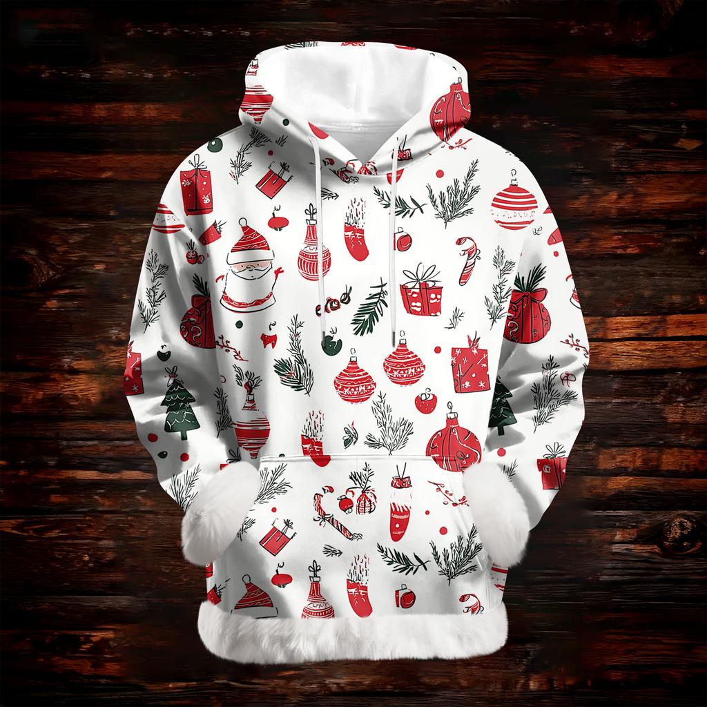 Women's Casual Fashion Print Long Sleeve Hooded Sweatshirt Top