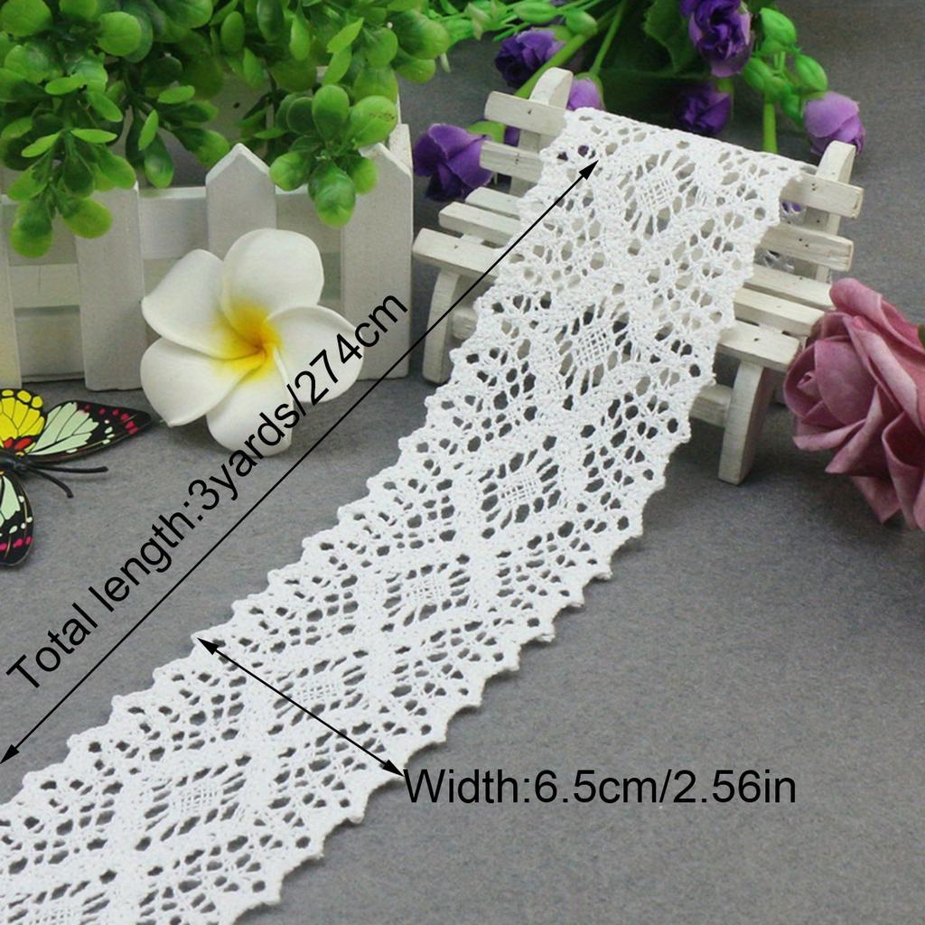 3yards Lace Ribbon, Lace Decoration, Sewing Crafts, Bridal Wedding Decoration, Clothing Accessories, Supplies