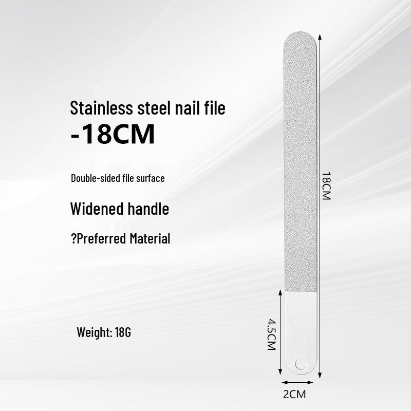 Stainless Steel Double-Sided Nail File and Shaper Tool