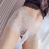Braguitas de Encaje Completo Huecas para Pareja Lencería Transparente Ultrafina Slips Hombres Balas Separadas Ropa Interior Funda para Pene Gay Ropa Interior