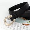 Metal C Shaped Buckle Decoration Women Slim Waist Belt For Daily Casual Wear