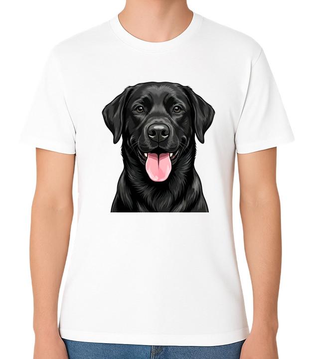 

Black Labrador Dog Portrait Unisex T-Shirt Cute Pet Lover Gift Tee S разноцветный