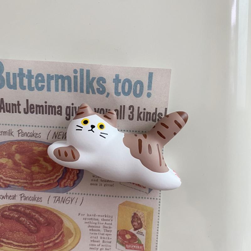

Креативные магниты на холодильник в виде кошек, милые мультяшные наклейки с бегущими кошками, кавайные животные, канцелярские товары, аксессуары для DIY, украшение, подарок