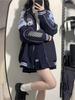 American Retro Blue Baseball Jacket Women Fall New Designer Niche Casual Couple Workwear Coat Trendy