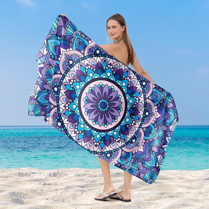 Alliance Messenger Digital Print Striped Beach Towel
