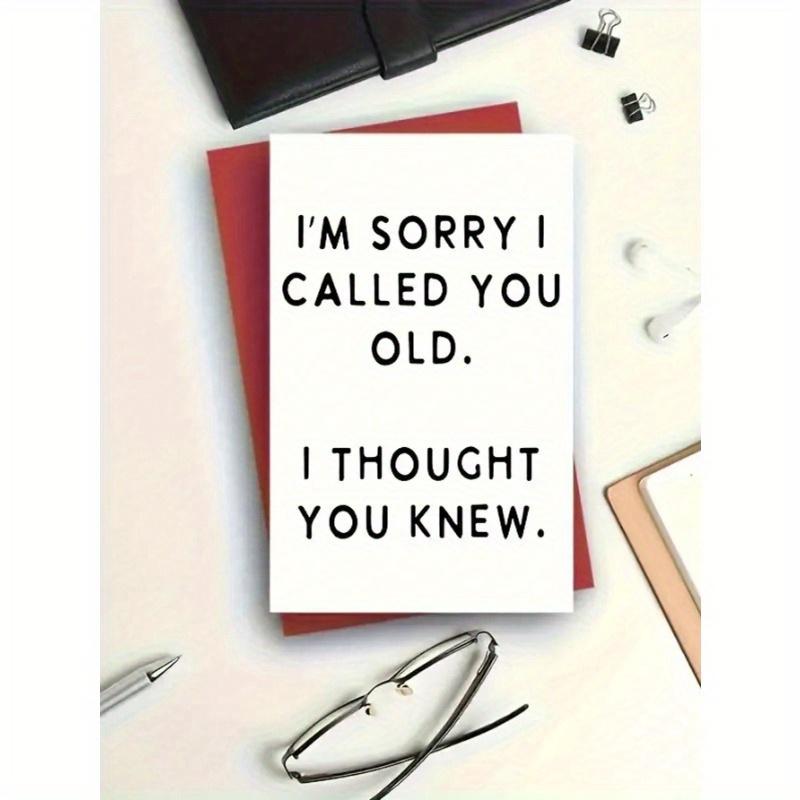 1pc Birthday Greeting Card About Friends Growing Older Suitable For Sending To Partners, Friends And Colleagues