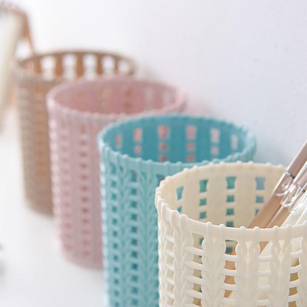 Plastic Compact Basket For Kitchen Bathroom Office Desk Organizer Pen Holder
