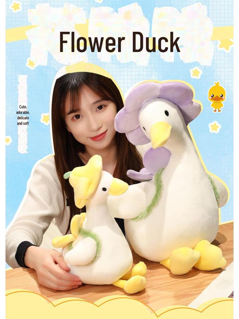 Adorable Flower Duck Plush Toy - Cute Pillow & Children's Birthday Gift