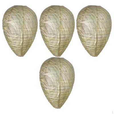 4 Stuks Papieren Bijennest Imitatie voor Tuinwespen Gele Jassen