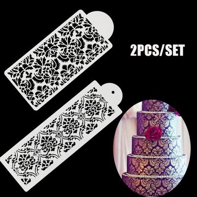 Baking Mould Sugarcraft Cake Decorating Tool Cupcake Stencil Cake Damask Lace Border Fondant Mold