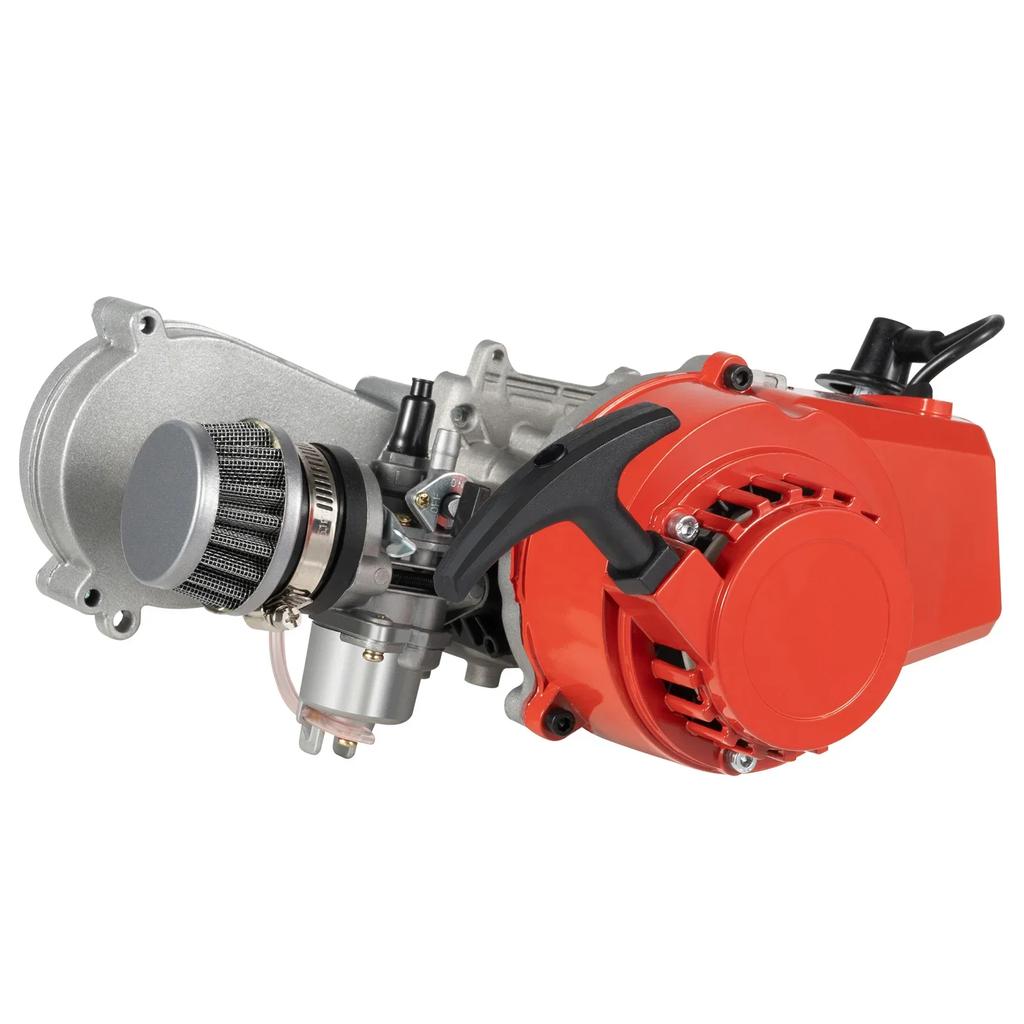 48km/h 49CC 2-Stroke Pull Start Engine Gas Motor Electronic Ignition with Air Filter for Pocket Bike Mini Dirt Bike ATV Scooter