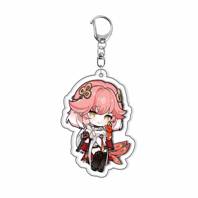 

Game Wuthering Waves Anime Keychain For Jinhsi Zhezhi XiangLiYao Yinlin Taoqi Yangyang Encore Jiyan 6 cm