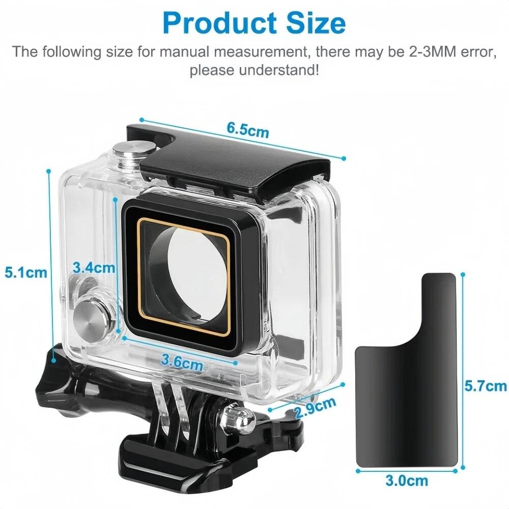 For GoPro Hero4 3 Waterproof Case Diving Underwater Housing Protector Cover For Gopro 4 3 Gopro 4 Case Shell Filter Accessories