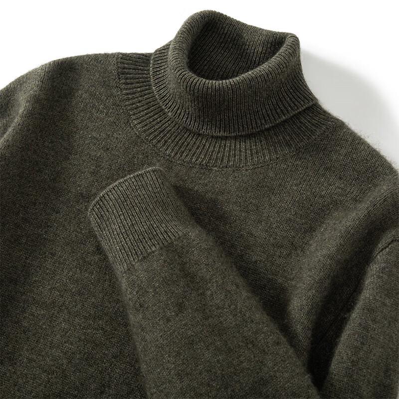 Men's Thickened Turtleneck Cashmere Blend Sweater