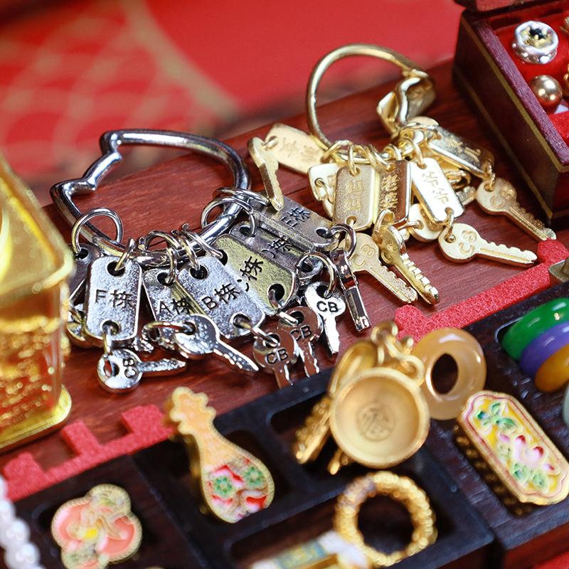 1Set Of Keys Dollhouse Miniature Accessories Furniture Model Decor Toy Simulation Accessory