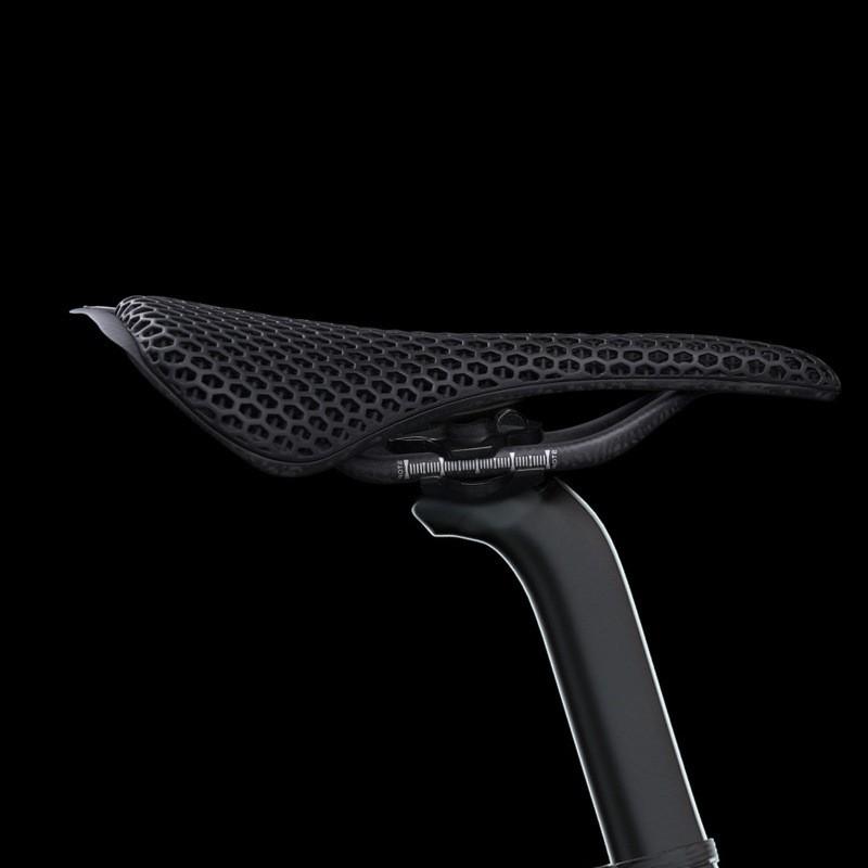 ENLEE 3D Printed Carbon Fiber Bike Saddle Ultralight Road Mountain Bicycle Seat Hollow Design Breathable Comfort