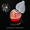 10 Pcs Disposable Plastic Storage Container Heart Shape Sauce Cup Food Box With Lids Pigment Paint Box For Kitchen Accessories