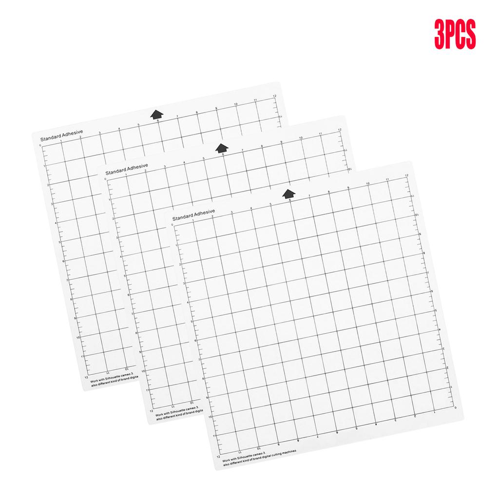 3/5/10 Stück Ersatz Schneidematte Transparent Klebematte mit Messraster 12 x 12 Zoll für Plottermaschine