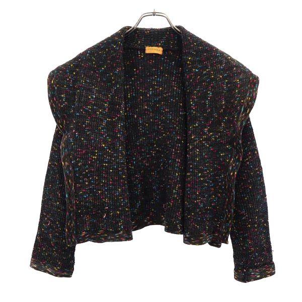 

KENZO Сделано в Японии Шерстяная смесь Кардиган с длинным рукавом крупный воротник Женский Б/У