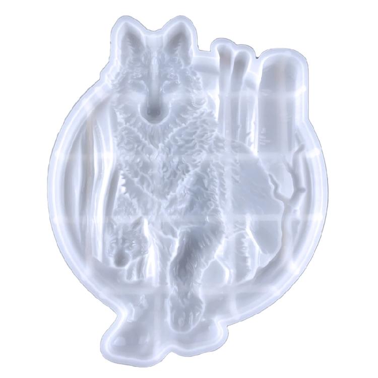 

Wall Decor Jewelry Mold Pendant Decoration Cartoon Wolf Relief Mirror Mold 1 чистый