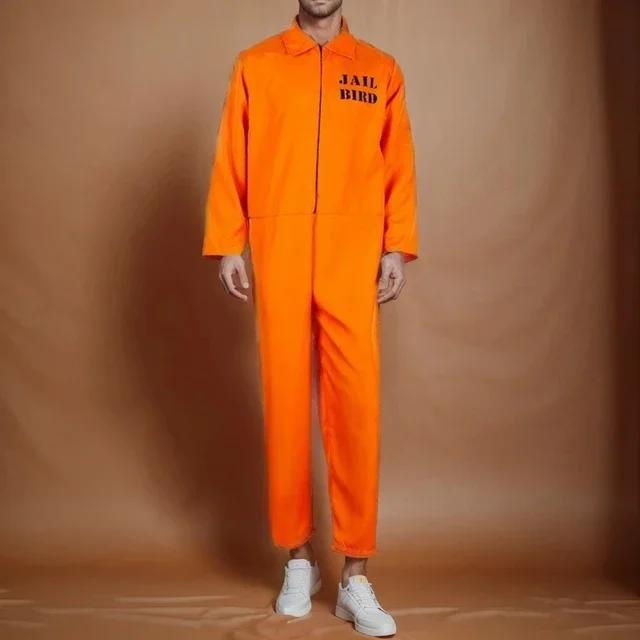 1 ST Cosplay Gevangenisuniform Kostuum Broek Man En Vrouw Jumpsuit Volwassene Oranje Gevangenisuniform Volwassen Halloween Feest Kostuum Prop XXL oranje