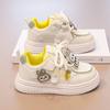 Children's Girls' Sneakers, Spring and Autumn Styles, Fashionable, Soft-soled, Non-slip L Labubu Little Girl's Casual White Shoes