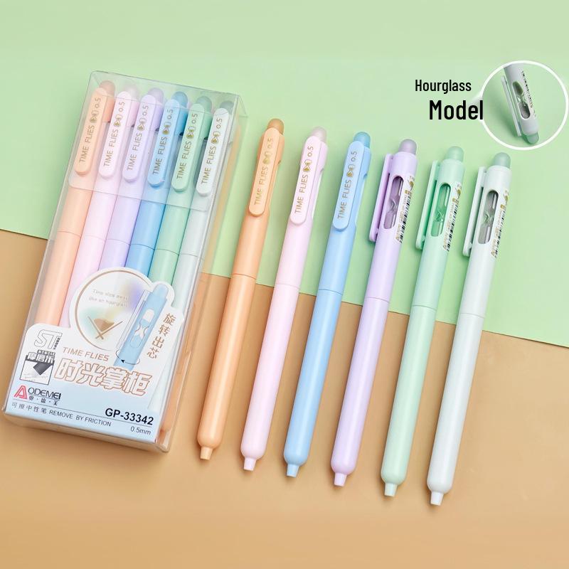 

Creative Swirl Erasable Gel Pen, 0.5mm Click-out, 12 Colors Erasable Blue [12 pieces per box]