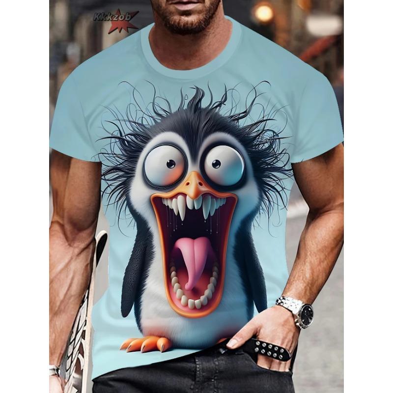 Summer Men Vintage T-Shirt 3D Printed Funny Graphic Tops Tees Male Casual