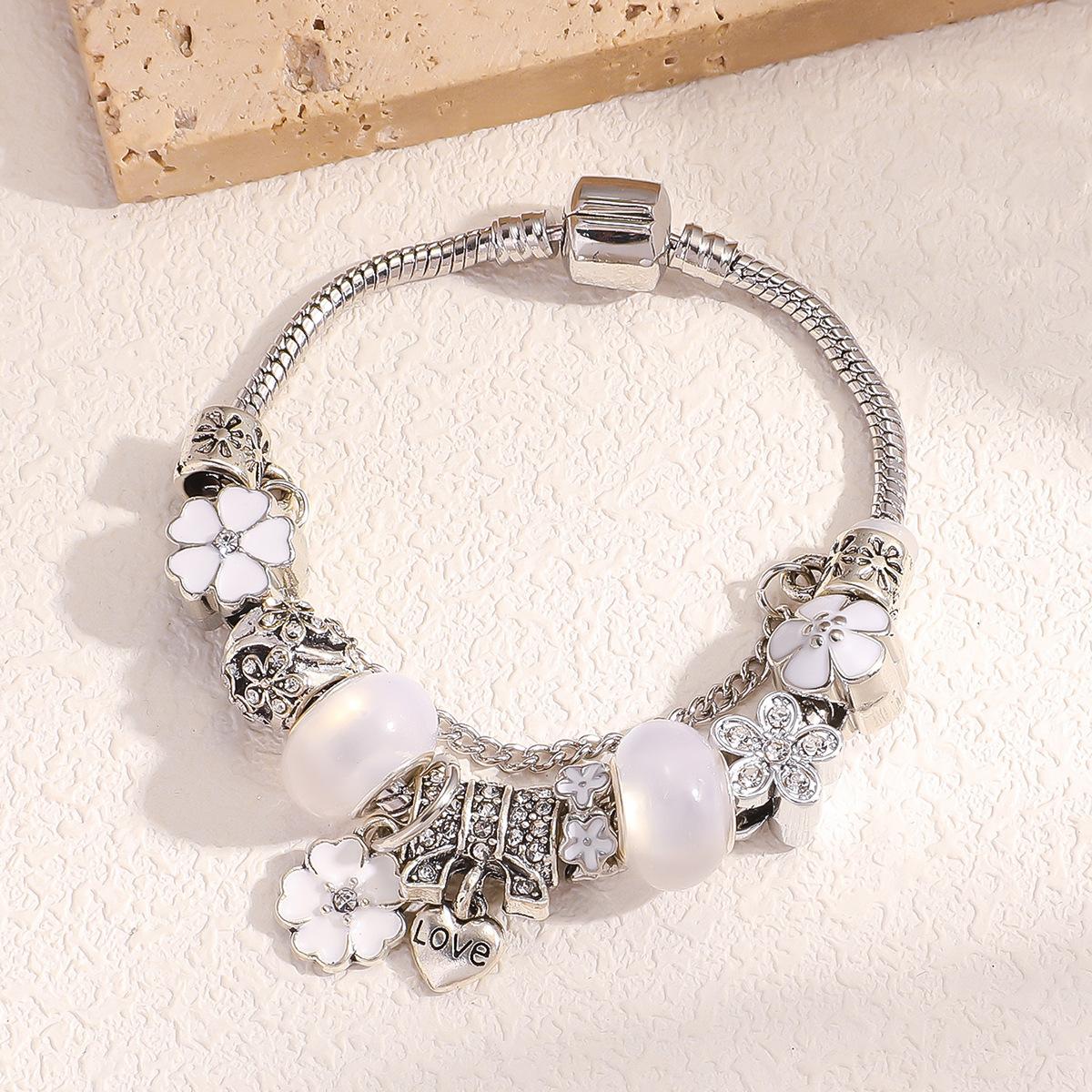 Модный браслет из хрустальных страз DIY, персонализированный аксессуар с бусинной цепочкой