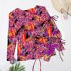 New Print Mesh Sun Protection Three-Piece Bikini Swimwear