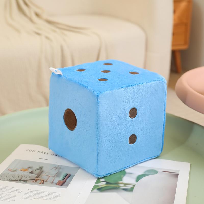 Creatieve Meerkleurige Levensgetrouwe Dobbelsteen Pluche Speelgoed Zacht Comfortabel Elastisch Dobbelsteen Speelgoed Tellen Vroege Educatie Speelgoed Voor Kinderen Woondecoratie 20cm