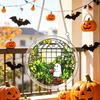 Halloween Acrylic Puzzle Decor, 2D Ghost Pumpkin Skeleton Hanging Sign, Faux Stained Glass Spooky Puzzle for Party Home Decor, Stress Relief Toy