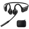 Bluetooth Headphones with Wireless Headset with Mute Supports Designed for Home and Driving Not Bone Conduction Open-Ear Mic, Noise-Canceling Button,