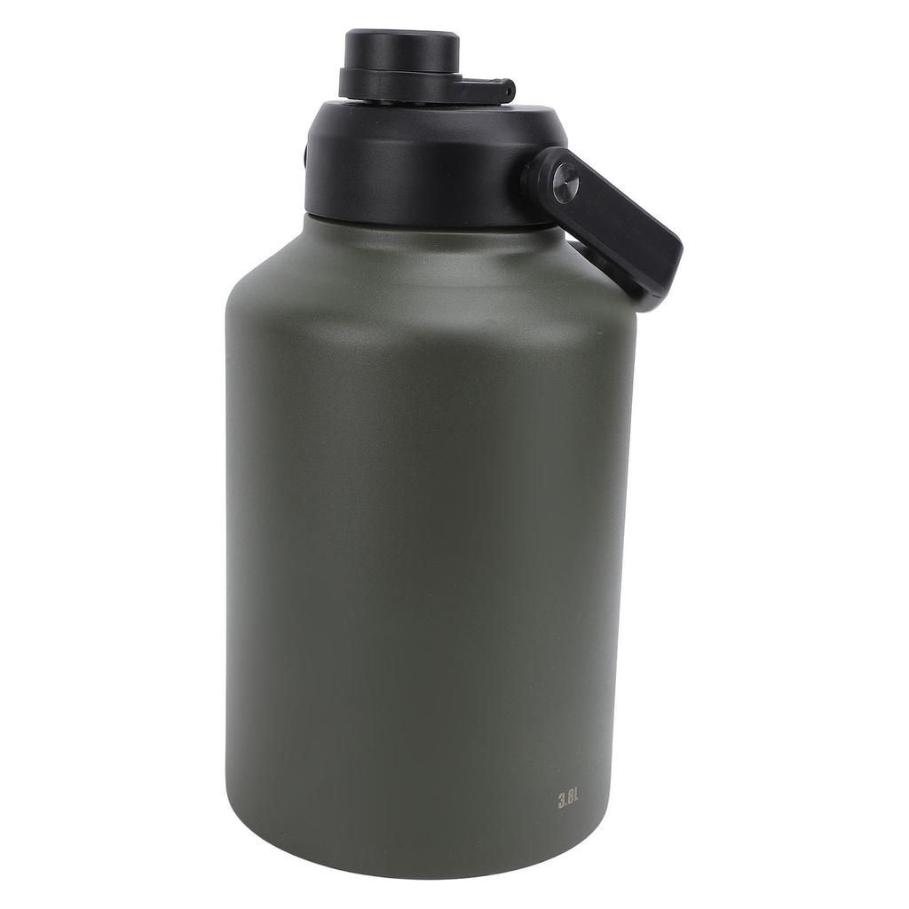 3.8L Sports Water Bottle Stainless Steel Double Wall Vacuum Insulated Bottle for Outdoor Camping