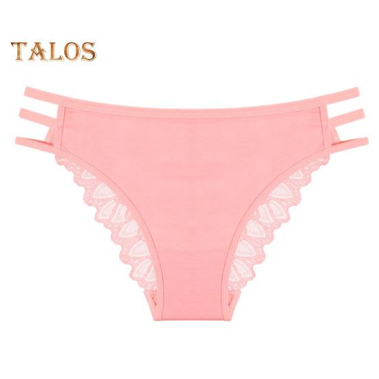 

Женские трусики с низкой талией, эластичная кружевная отделка, полые бретели, хорошая воздухопроницаемость, однотонные влагоотводящие трусы для занятий спортом и работы S розовый