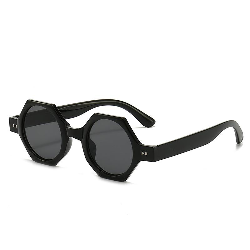 

New Personalized Sunglasses Luxury Brand Design Fashionable Polygonal Sun Glasses Holiday Camping Beach Party Retro Sunnies
