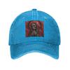 Santa Muerte Saint Death Goth Mexican Muertos Skull Washed Denim Cap Baseball Caps Adjustable Hat Summer Unisex Baseball Hats