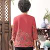 Datang Furen Elderly Women's Embroidered Round Neck 3/4 Sleeve Blouse
