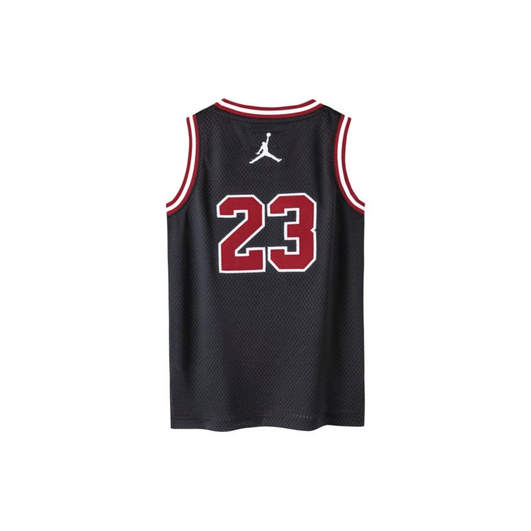 Jordan Simple Letter Number Print Round Neck Pullover Loose Sleeveless Vest Kids Tops Black JD2122087GS-001