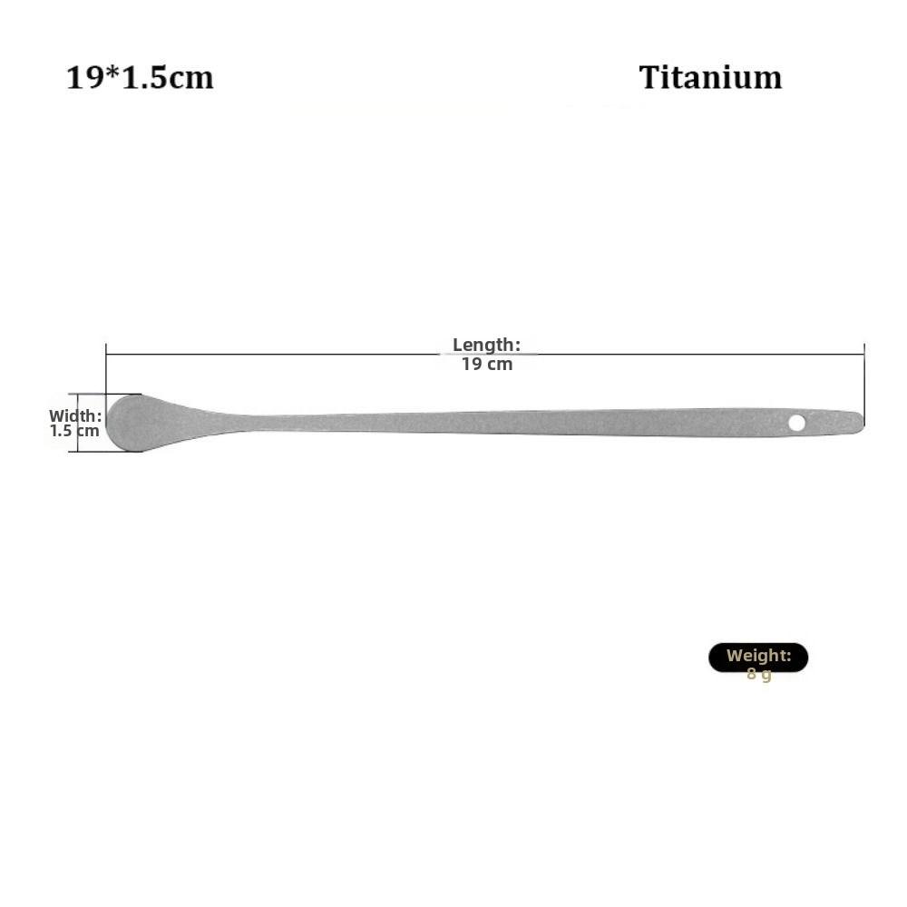 Titanium/ Stainless Steel Coffee Tea Stirring Spoon Mini Portable Mixing Spoon Long Handle Ice Cream Dessert Spoons